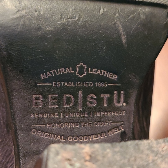 Bed Stu Grau Taupe Stacked Heel Yell Booties - Picture 10 of 11